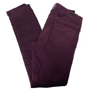 Kut From The Kloth Diana Skinny Jeans Womens Size 6 Burgundy Corduroy Pants